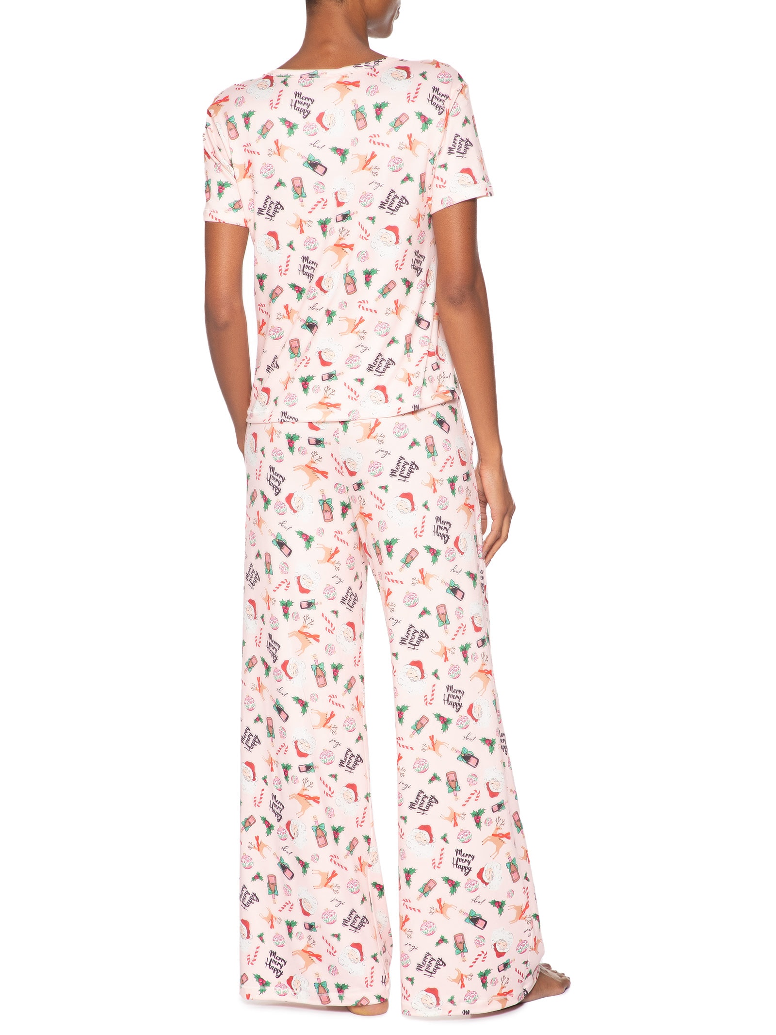 Pijama Feminino Longo Malha Hohoho Rosa Jogê