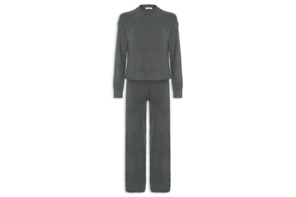 Pijama Feminino Longo Peluciado Vanila - Cinza