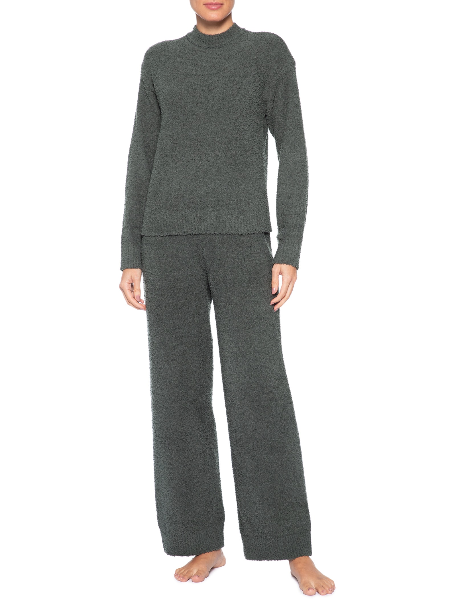 Pijama Feminino Longo Peluciado Vanila Cinza Hope