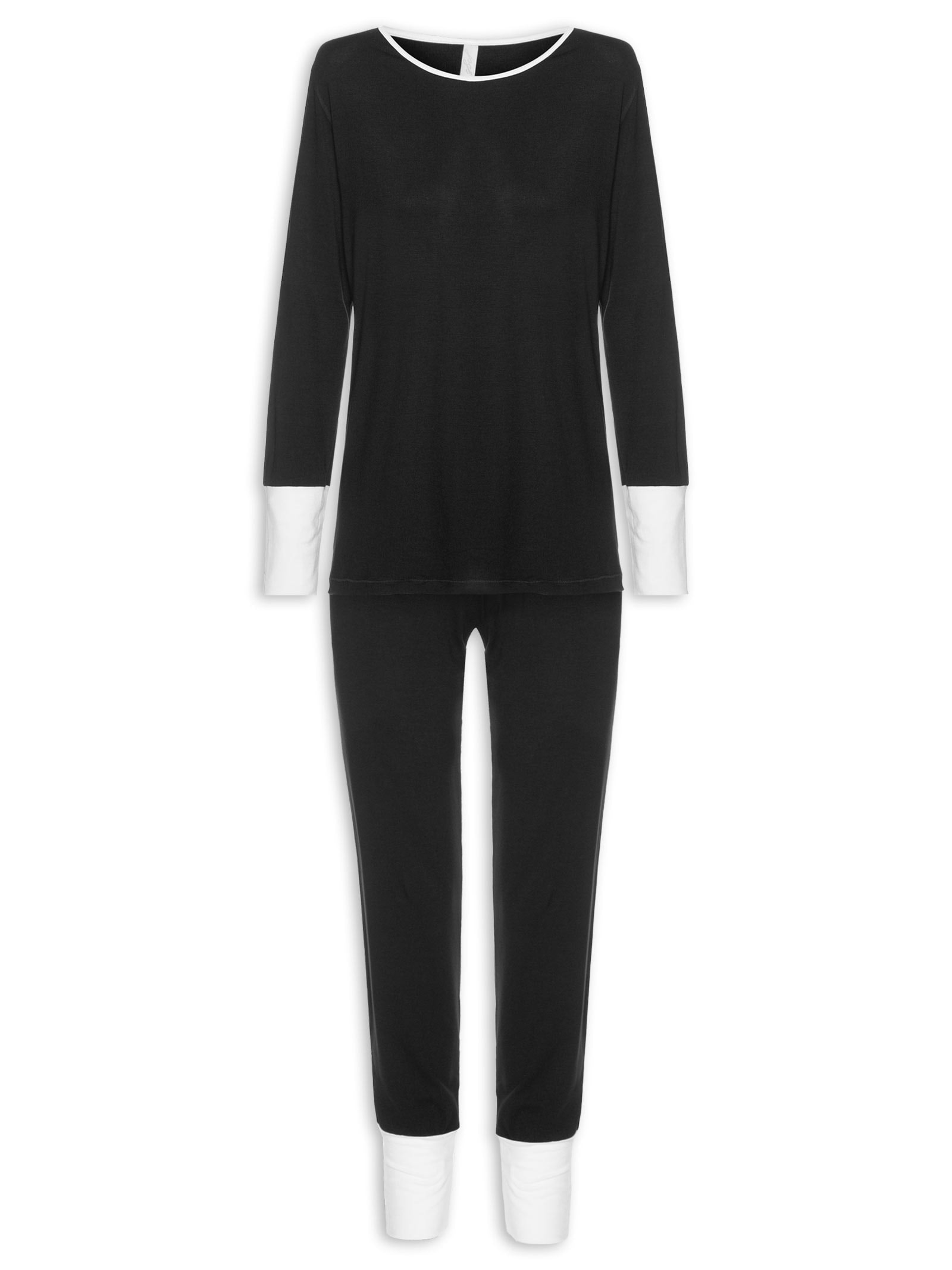 Pijama Feminino Longo Viscose Horizonte Preto Jogê
