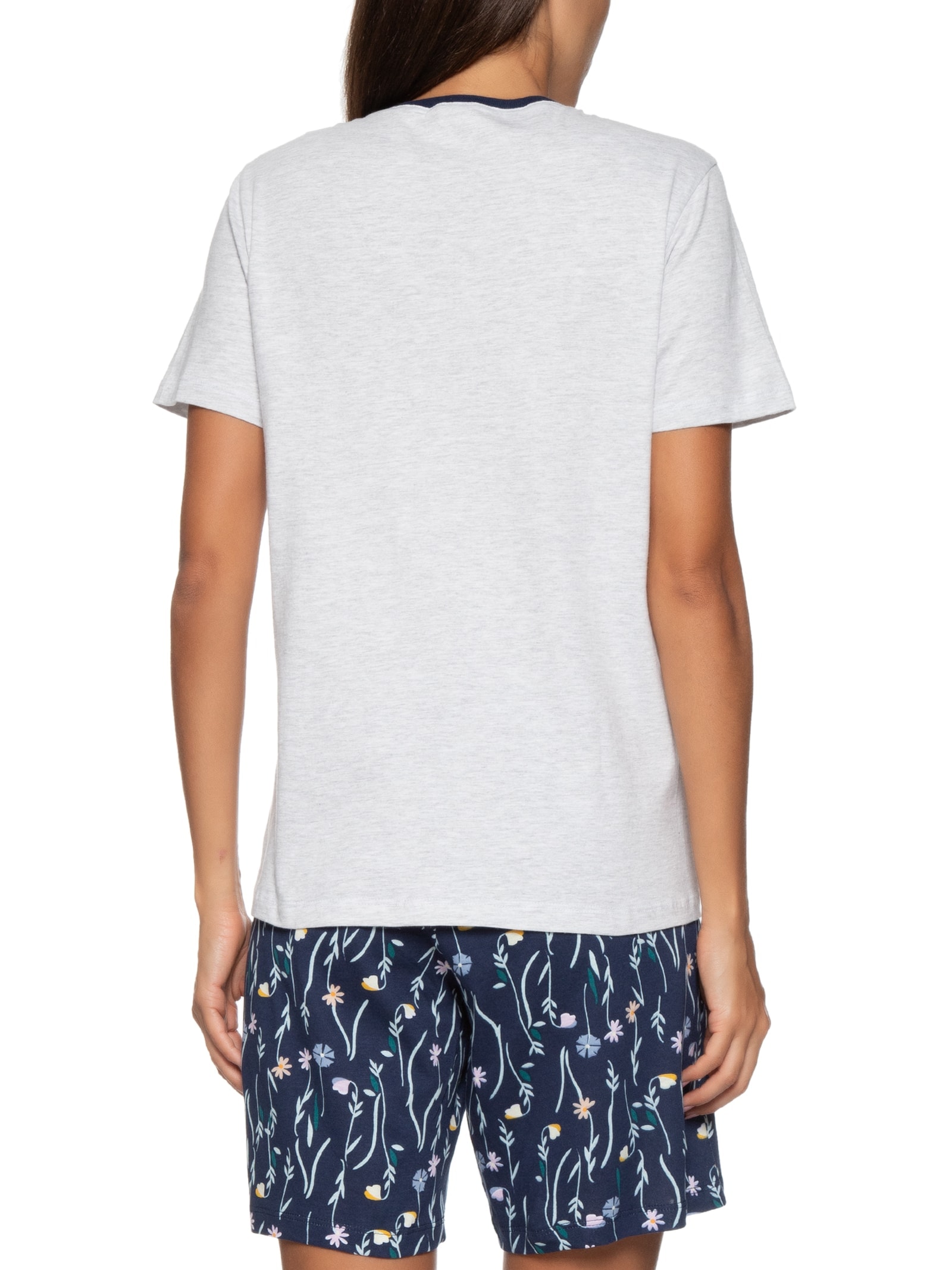 Pijama Feminino Manga Curta Azul Hering Intimates