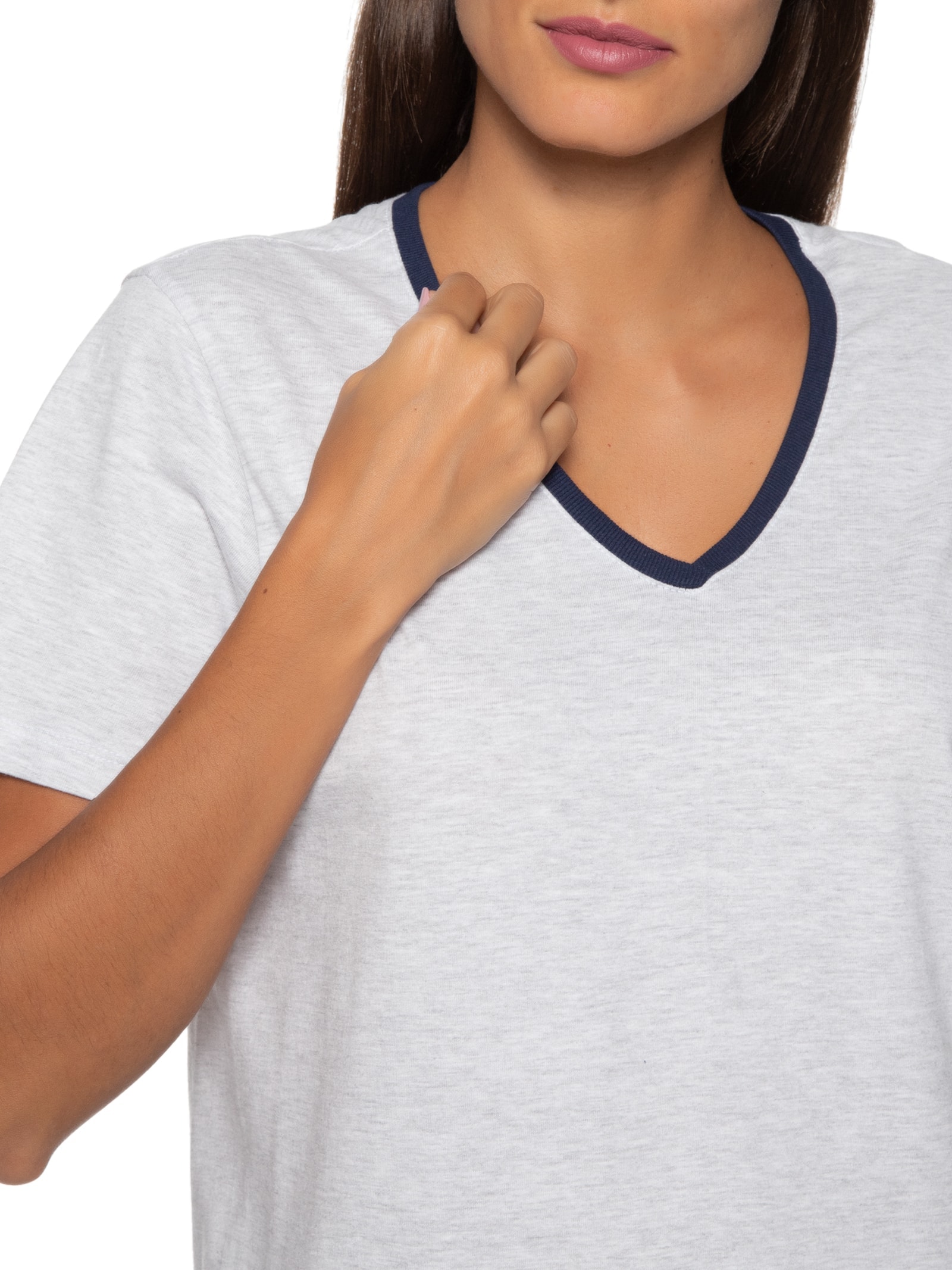 Pijama Feminino Manga Curta Azul Hering Intimates
