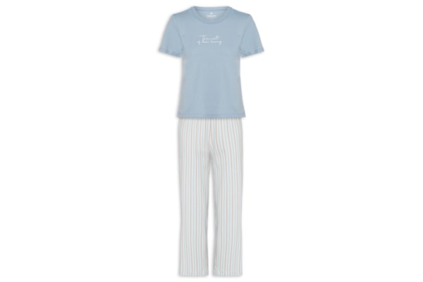 Pijama Feminino Manga Curta - Azul