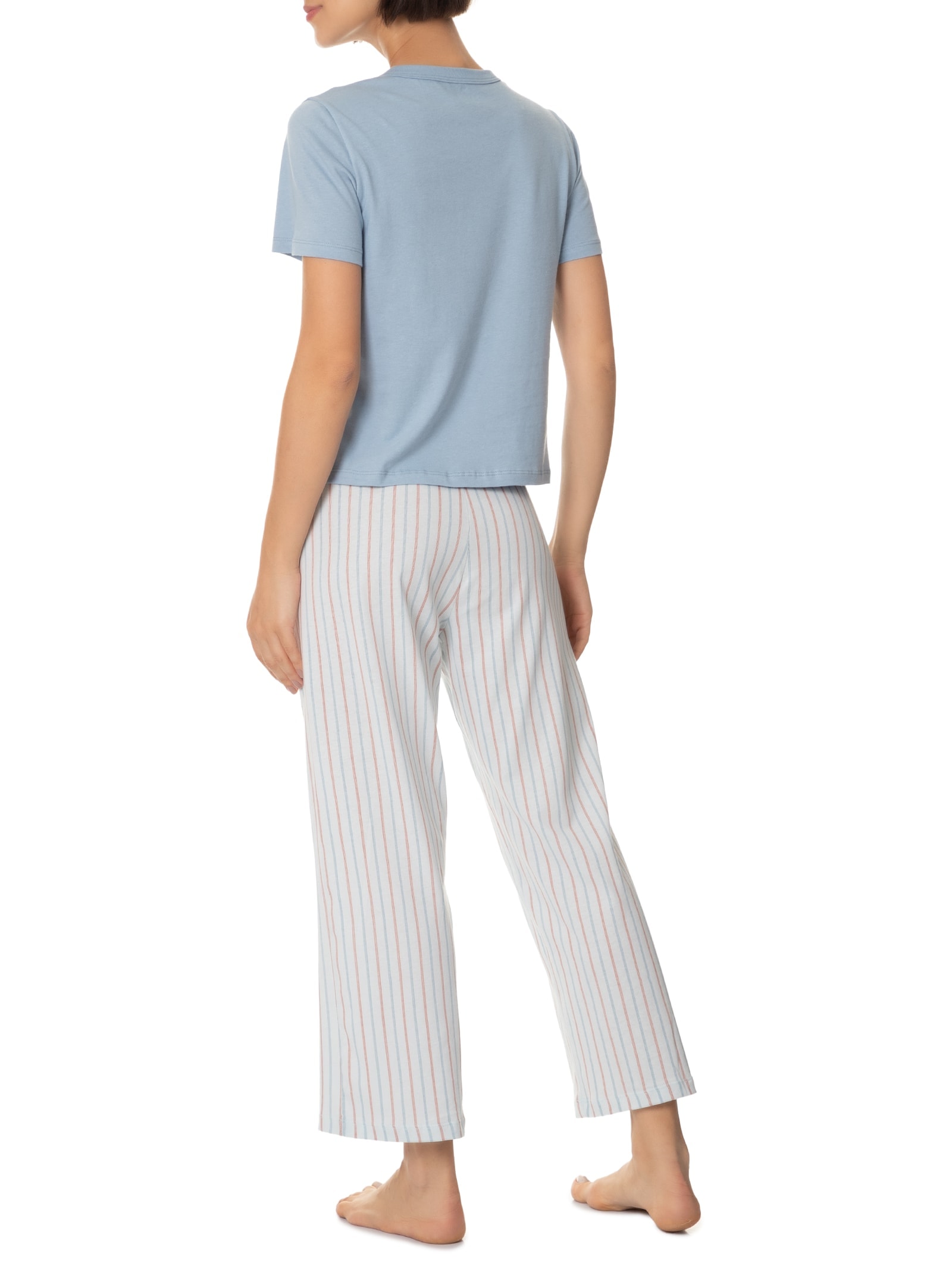 Pijama Feminino Manga Curta Azul Hering Intimates