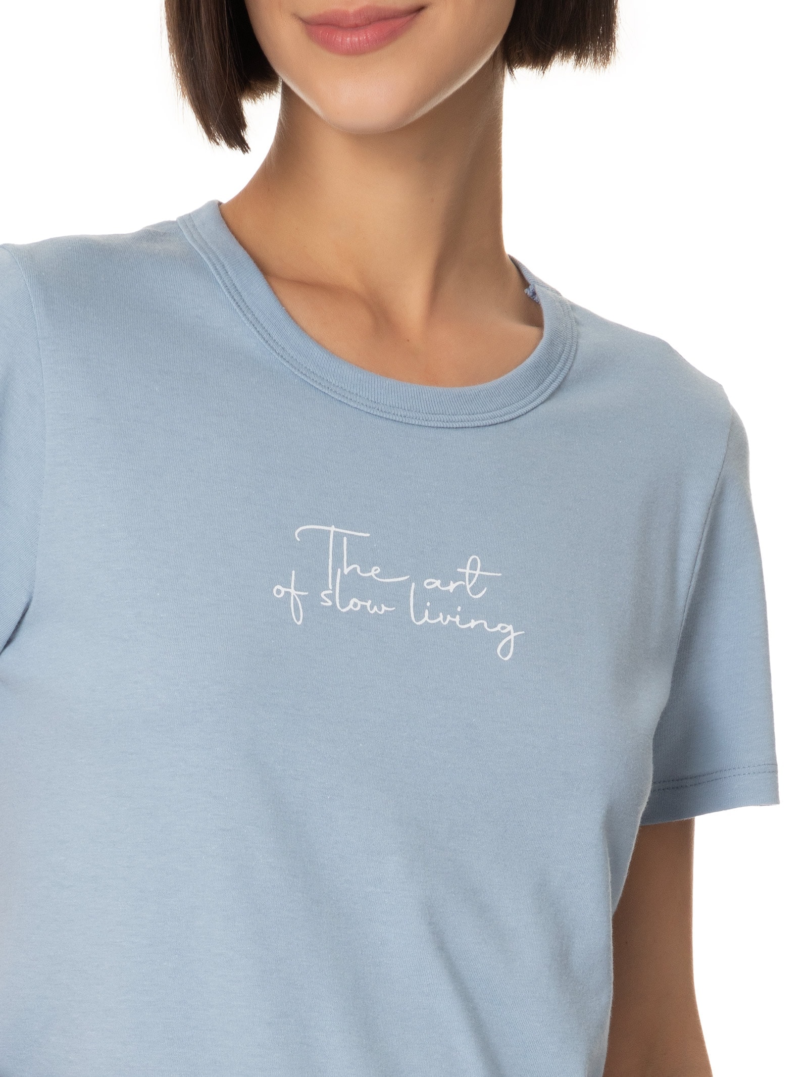 Pijama Feminino Manga Curta Azul Hering Intimates