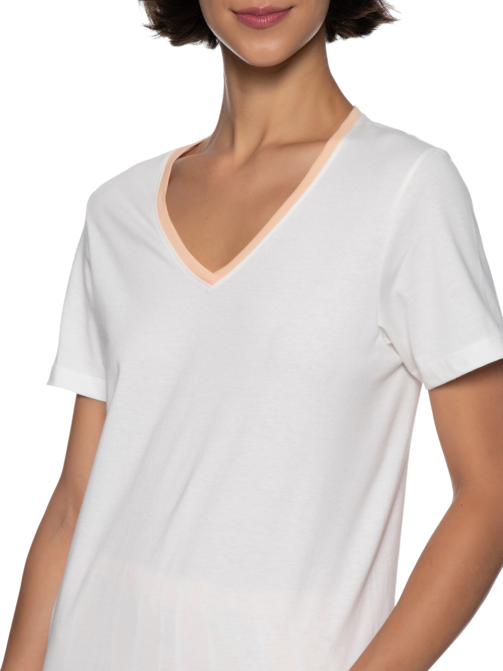 Pijama Feminino Manga Curta Bege Hering Intimates