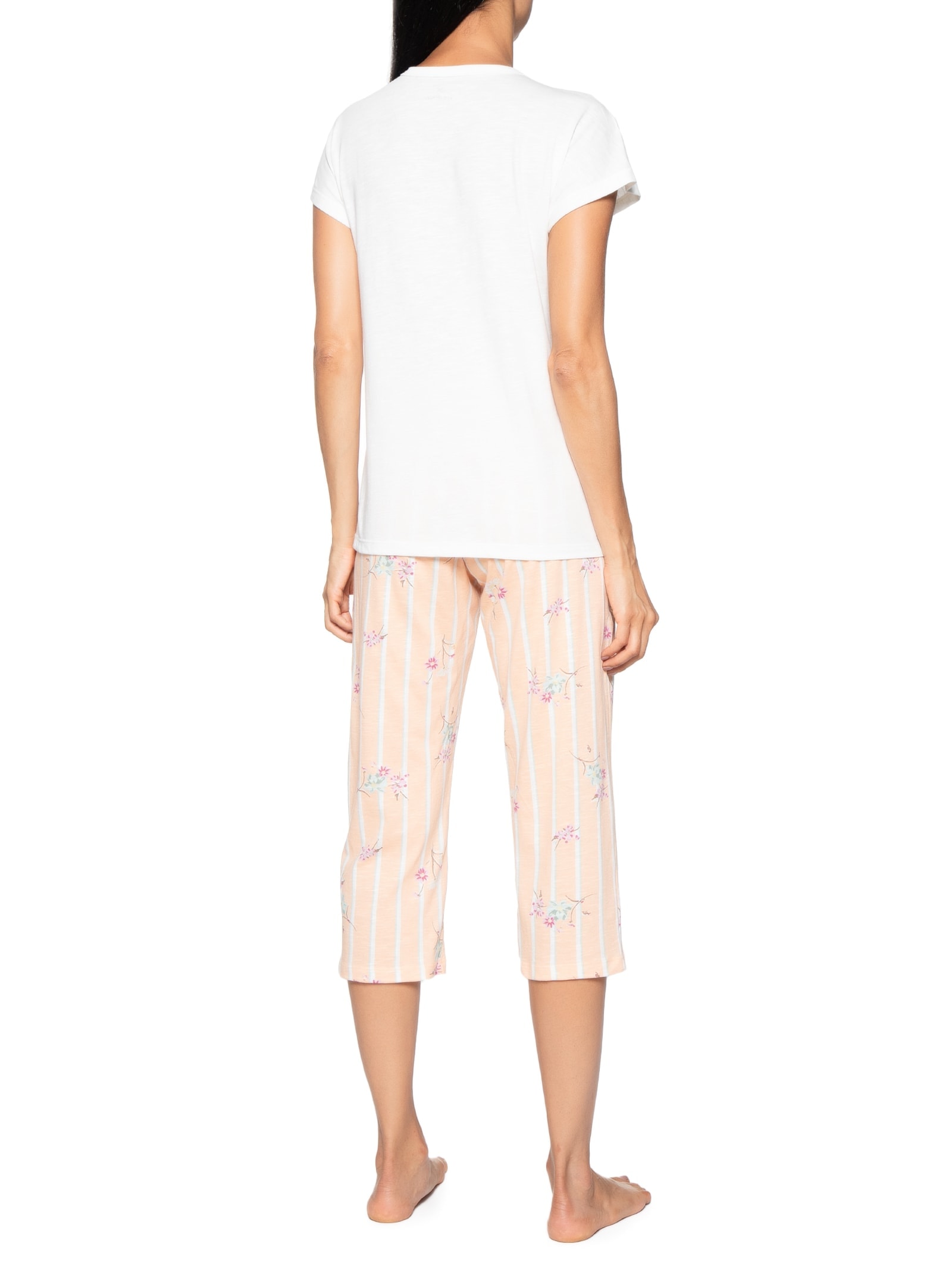 Pijama Feminino Manga Curta Bege Hering Intimates