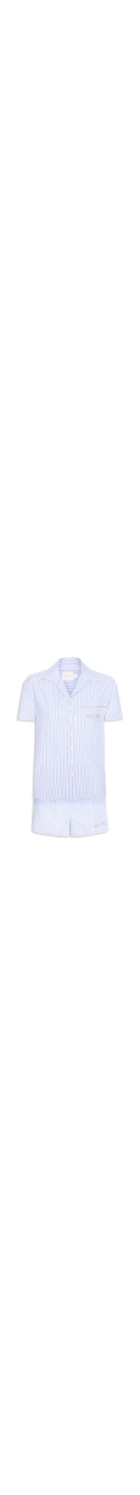 Pijama Feminino Manga Curta Botões Shorts - Azul
