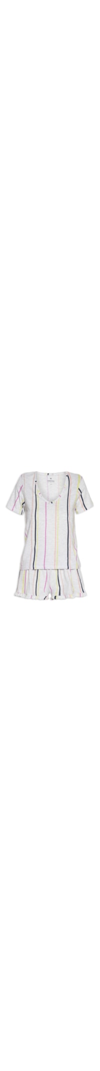 Pijama Feminino Manga Curta - Cinza