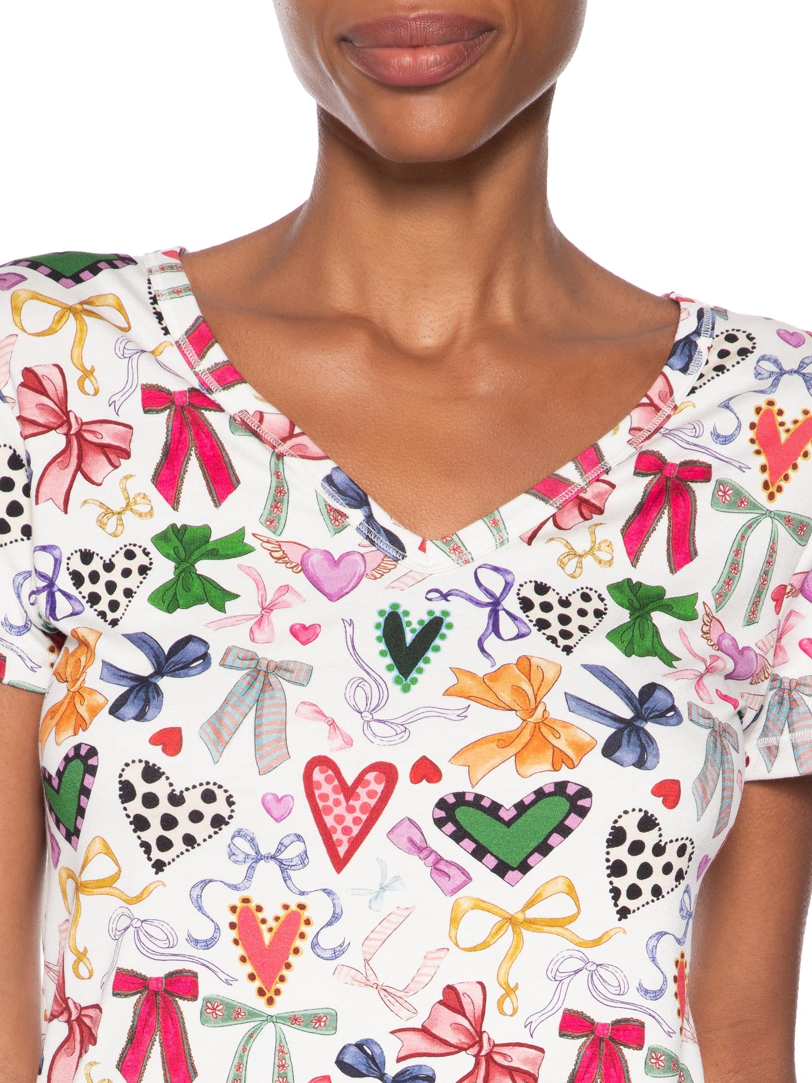 Pijama Feminino Manga Curta Malha Amélie Rosa Jogê