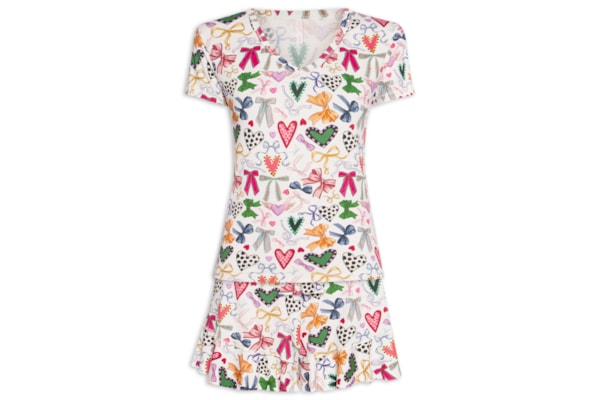 Pijama Feminino Manga Curta Malha Amélie - Rosa