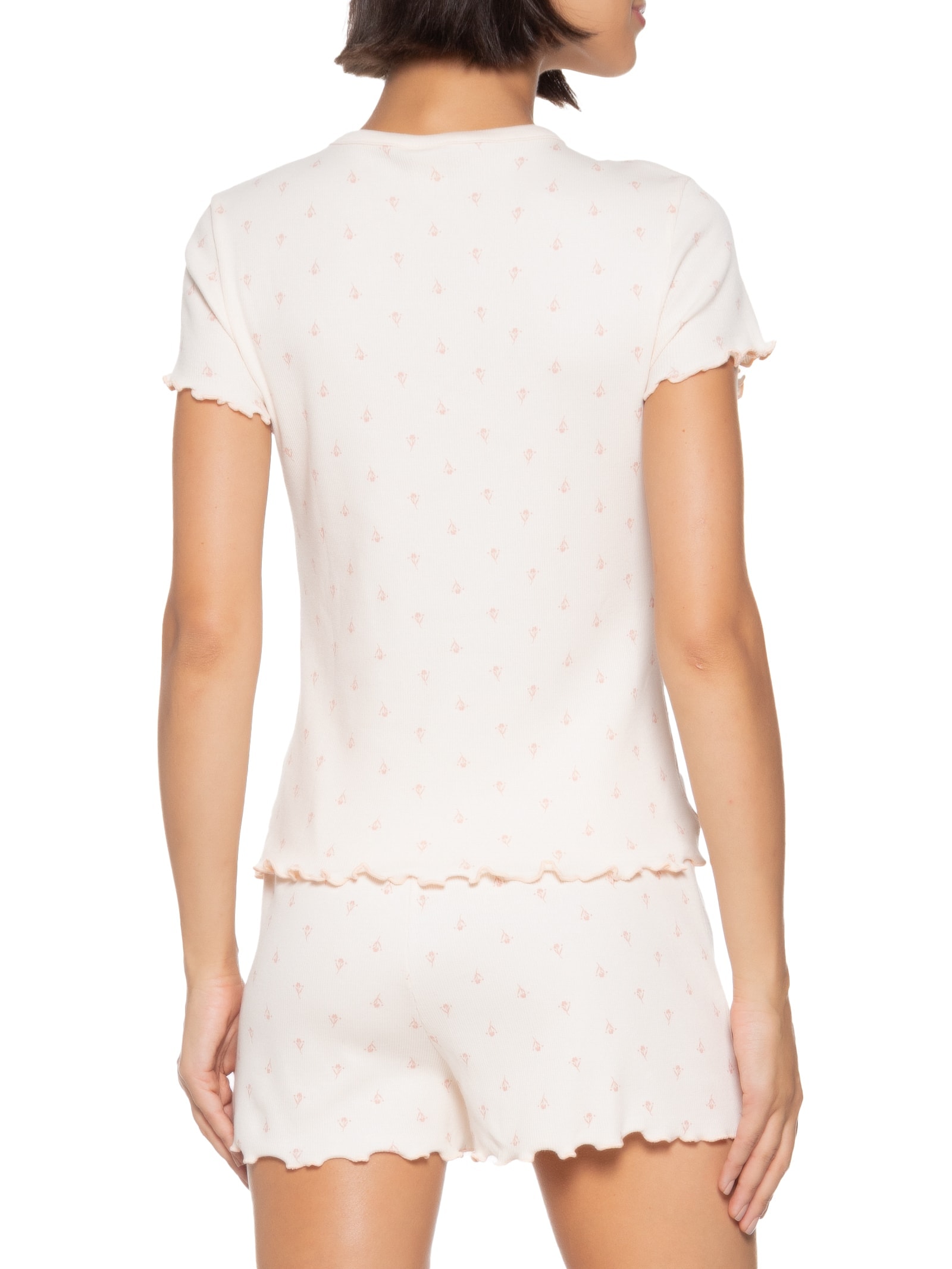 Pijama Feminino Manga Curta Rosa Hering Intimates