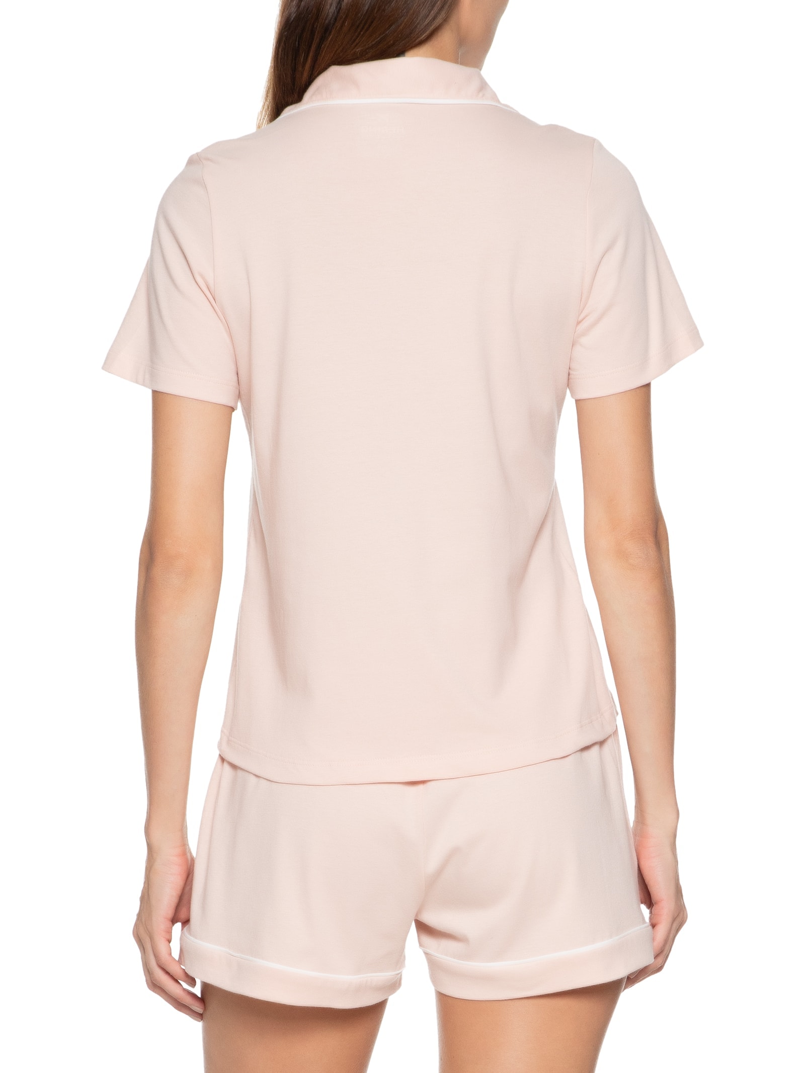 Pijama Feminino Manga Curta Rosa Hering Intimates