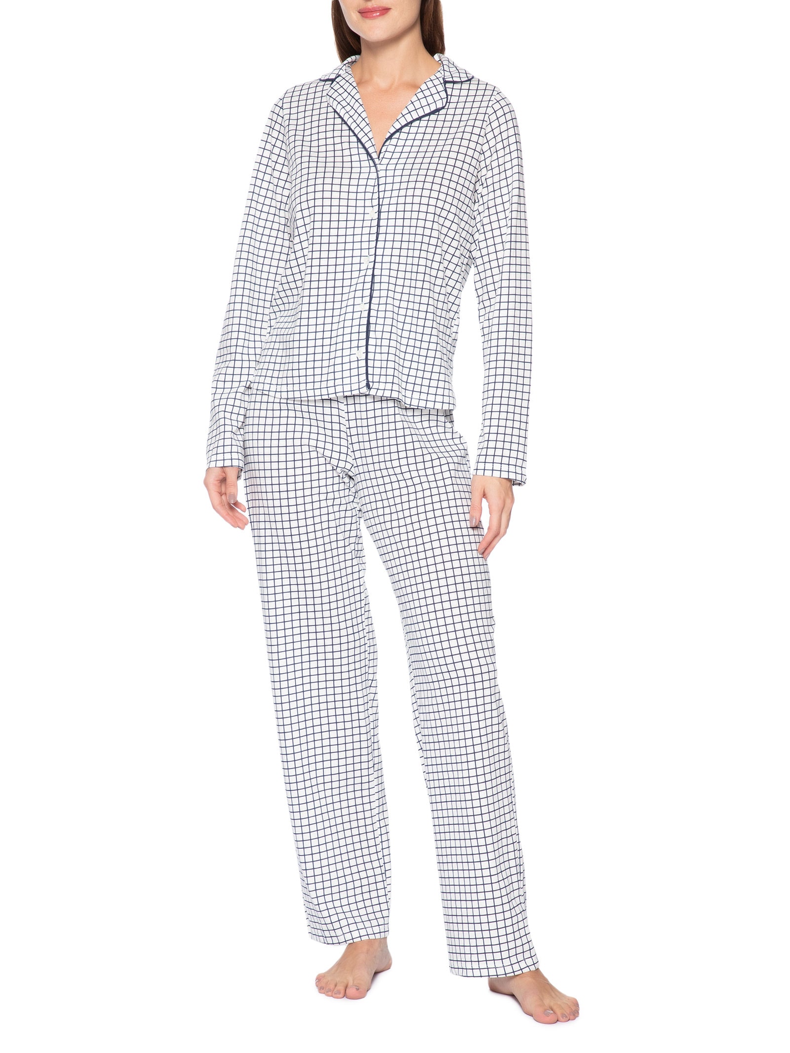 Pijama Feminino Manga Longa Azul Hering Intimates