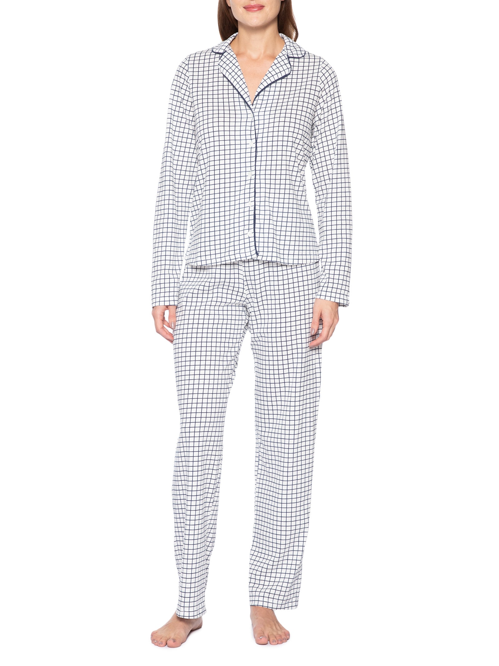 Pijama Feminino Manga Longa Azul Hering Intimates