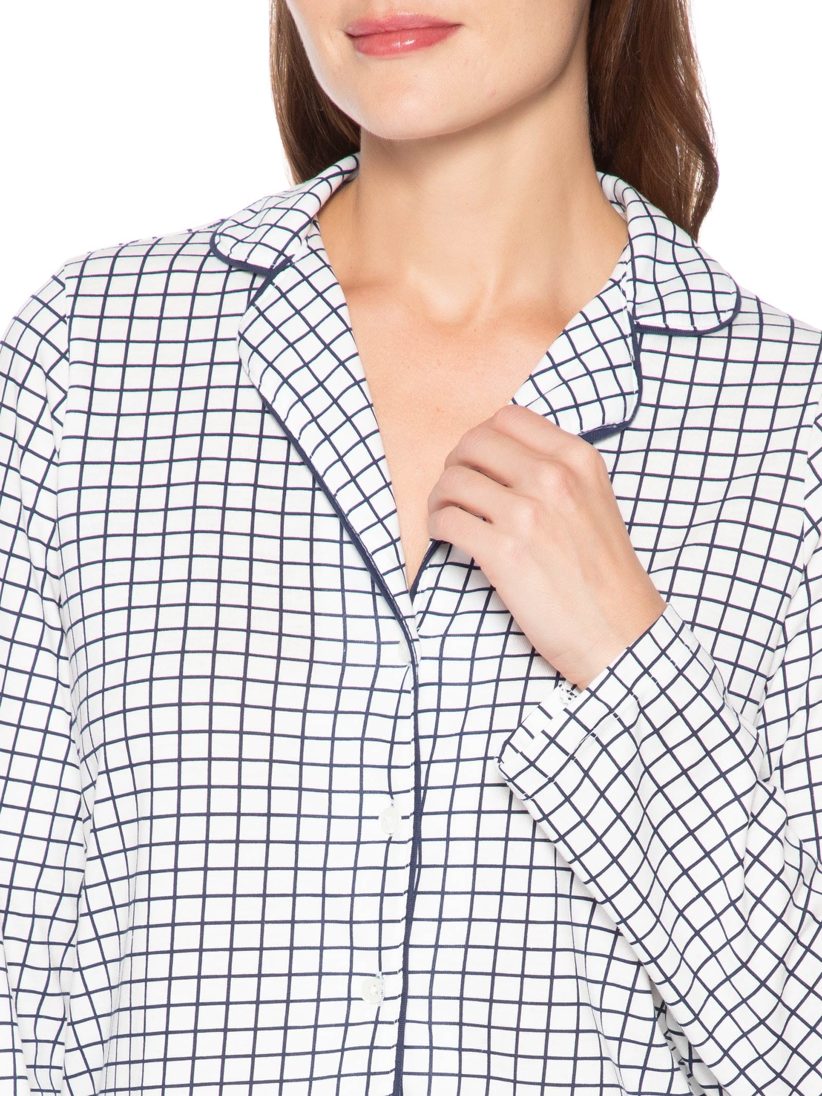 Pijama Feminino Manga Longa Azul Hering Intimates