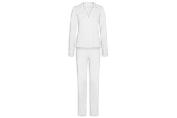 Pijama Feminino Manga Longa - Cinza