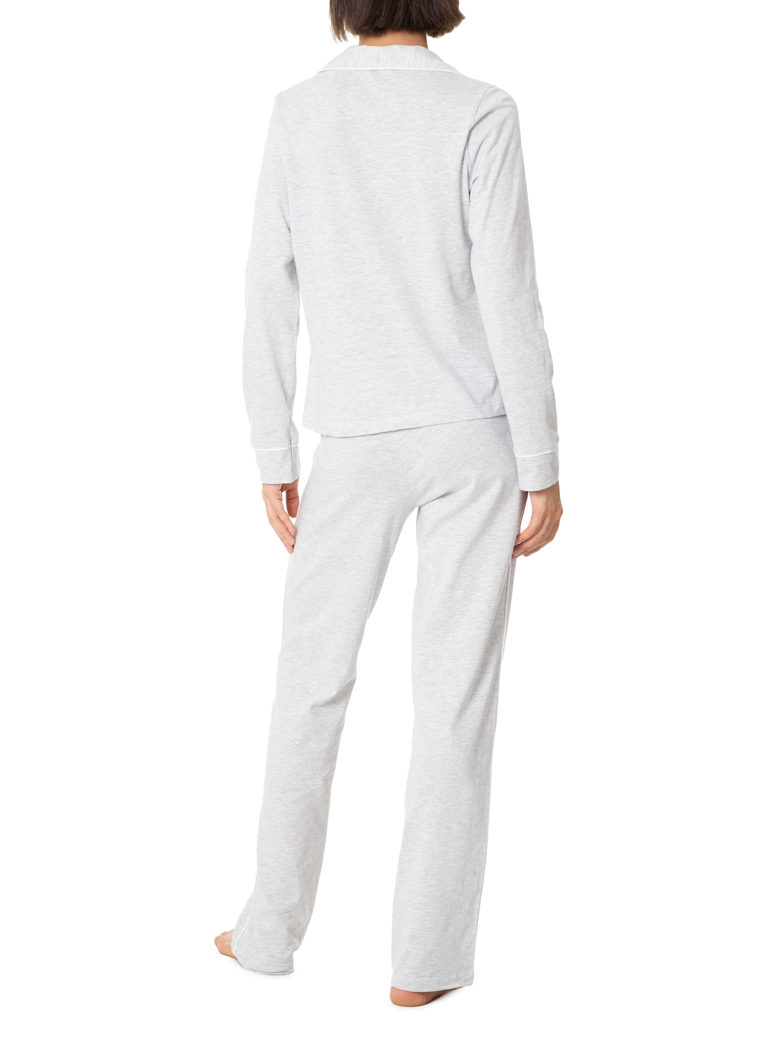 Pijama Feminino Manga Longa Cinza Hering Intimates