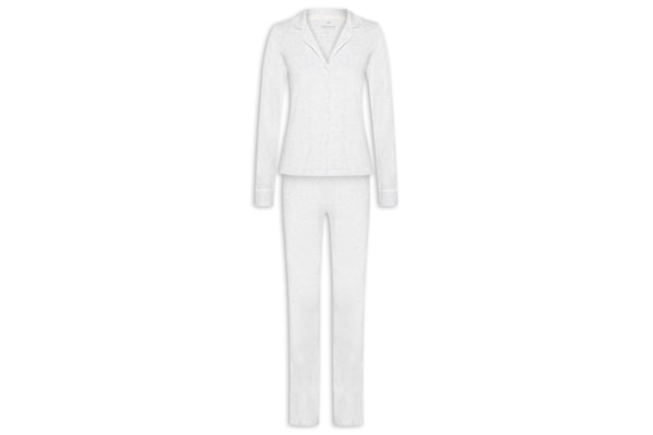 Pijama Feminino Manga Longa - Cinza