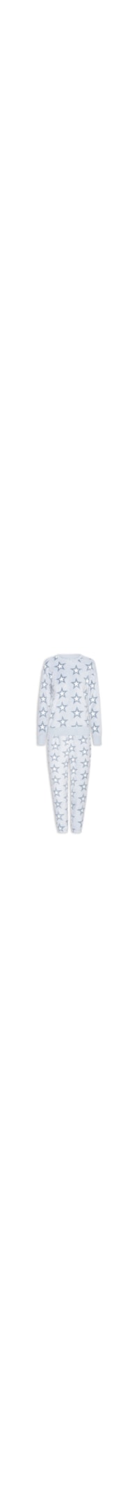 Pijama Feminino Manga Longa Estrelas - Azul