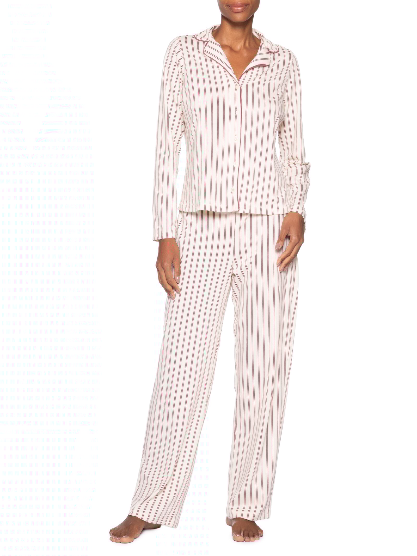 Pijama Feminino Manga Longa Vermelho Hering Intimates