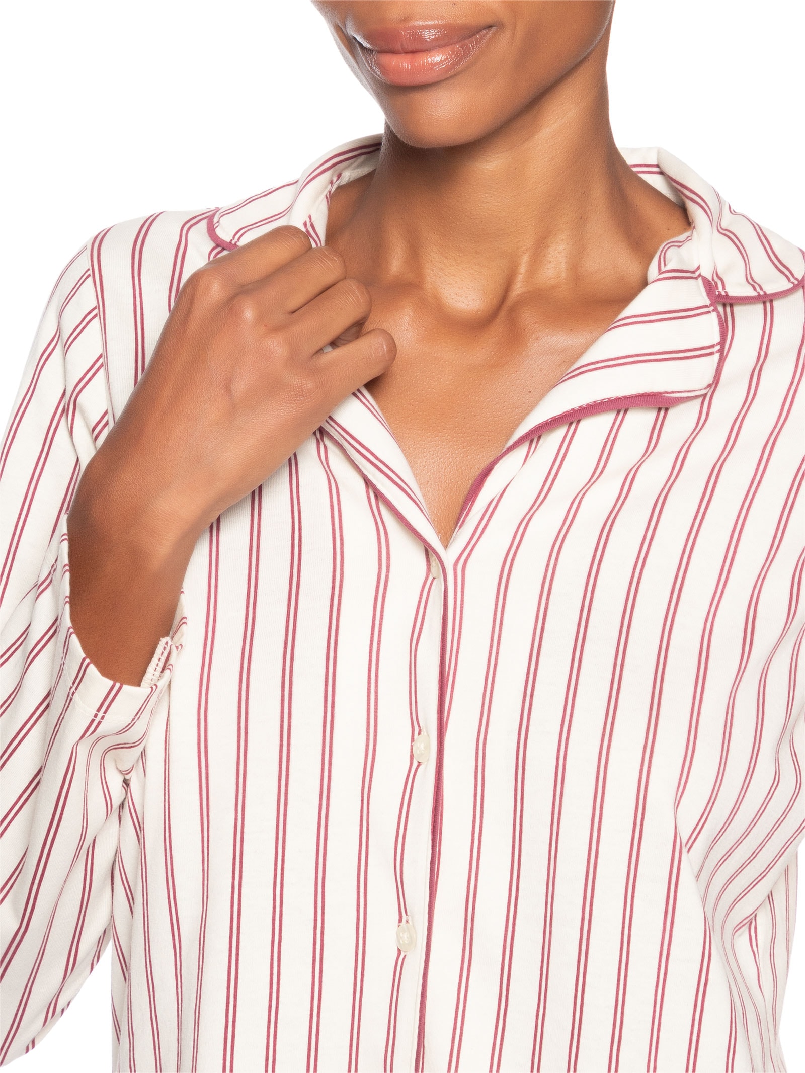 Pijama Feminino Manga Longa Vermelho Hering Intimates