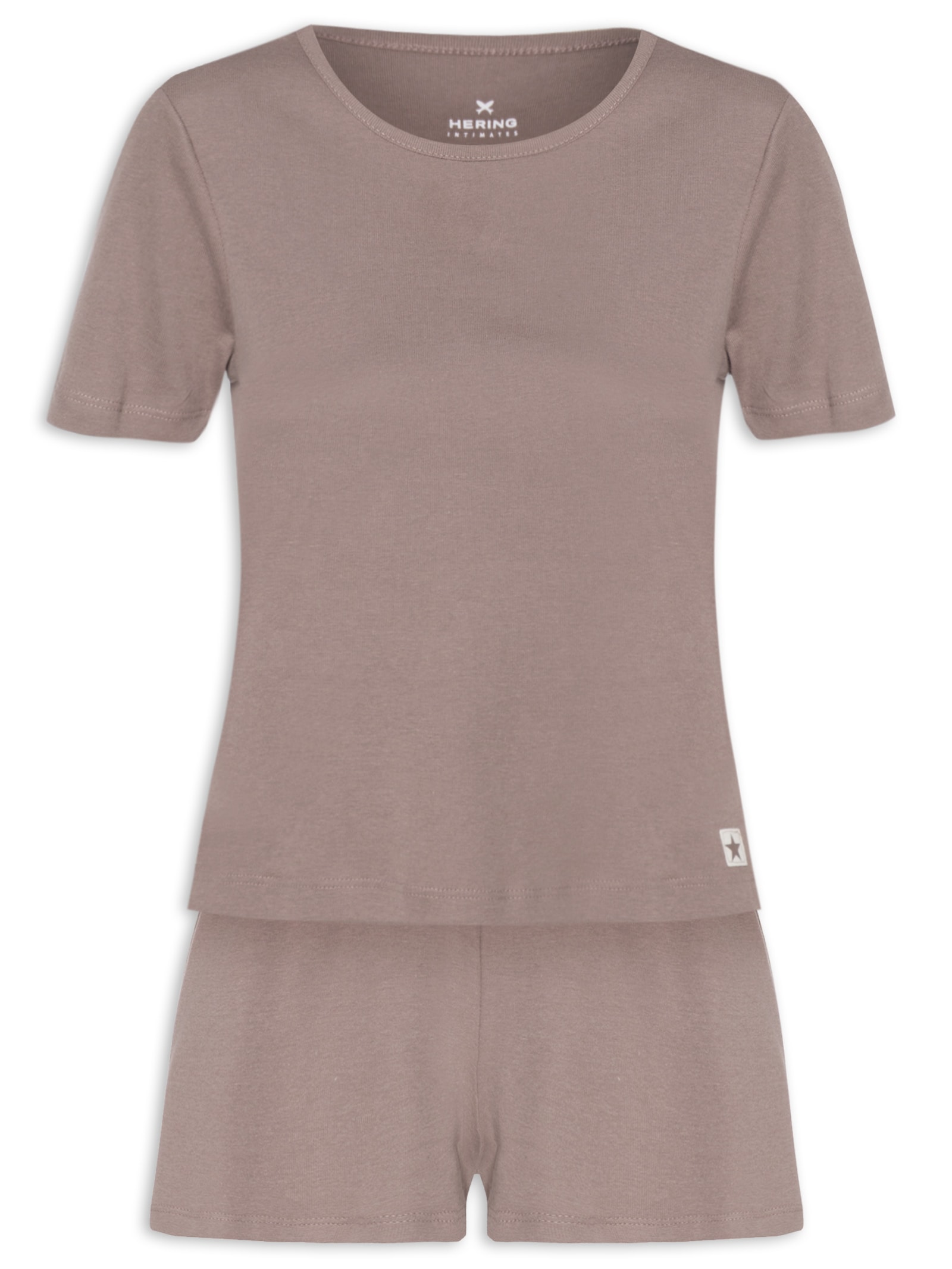 Pijama Feminino Marrom Hering Intimates