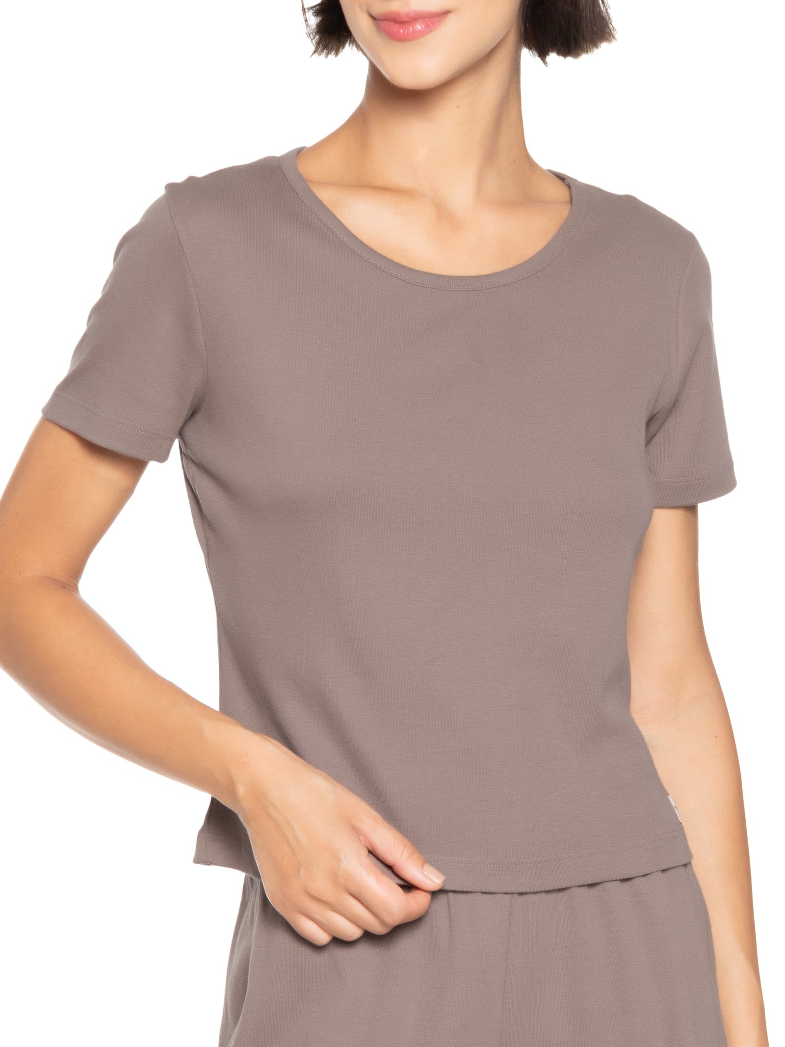 Pijama Feminino Marrom Hering Intimates