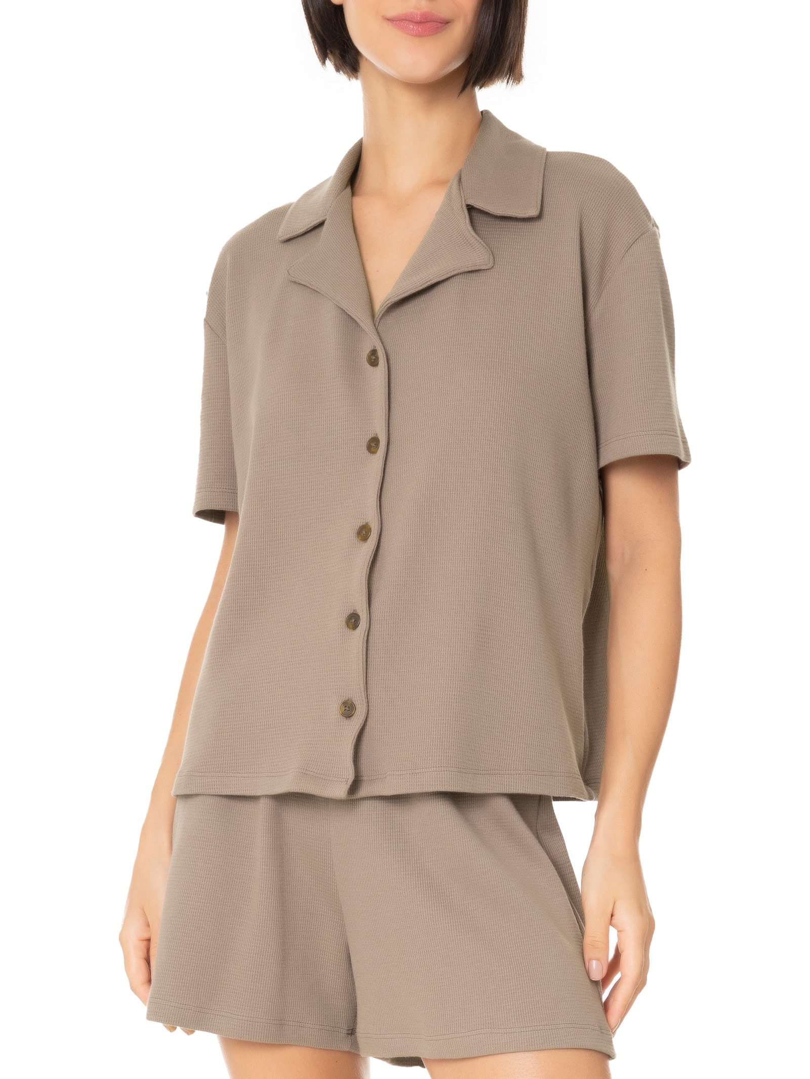 Pijama Feminino Marrom Hering Intimates