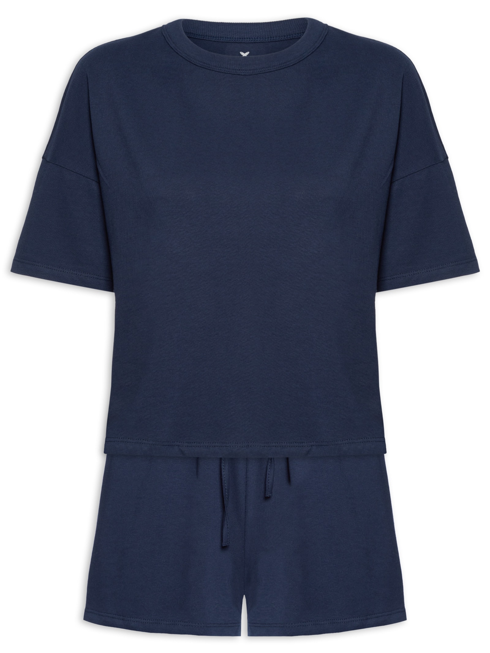 Pijama Feminino Meia Malha Azul Hering Intimates