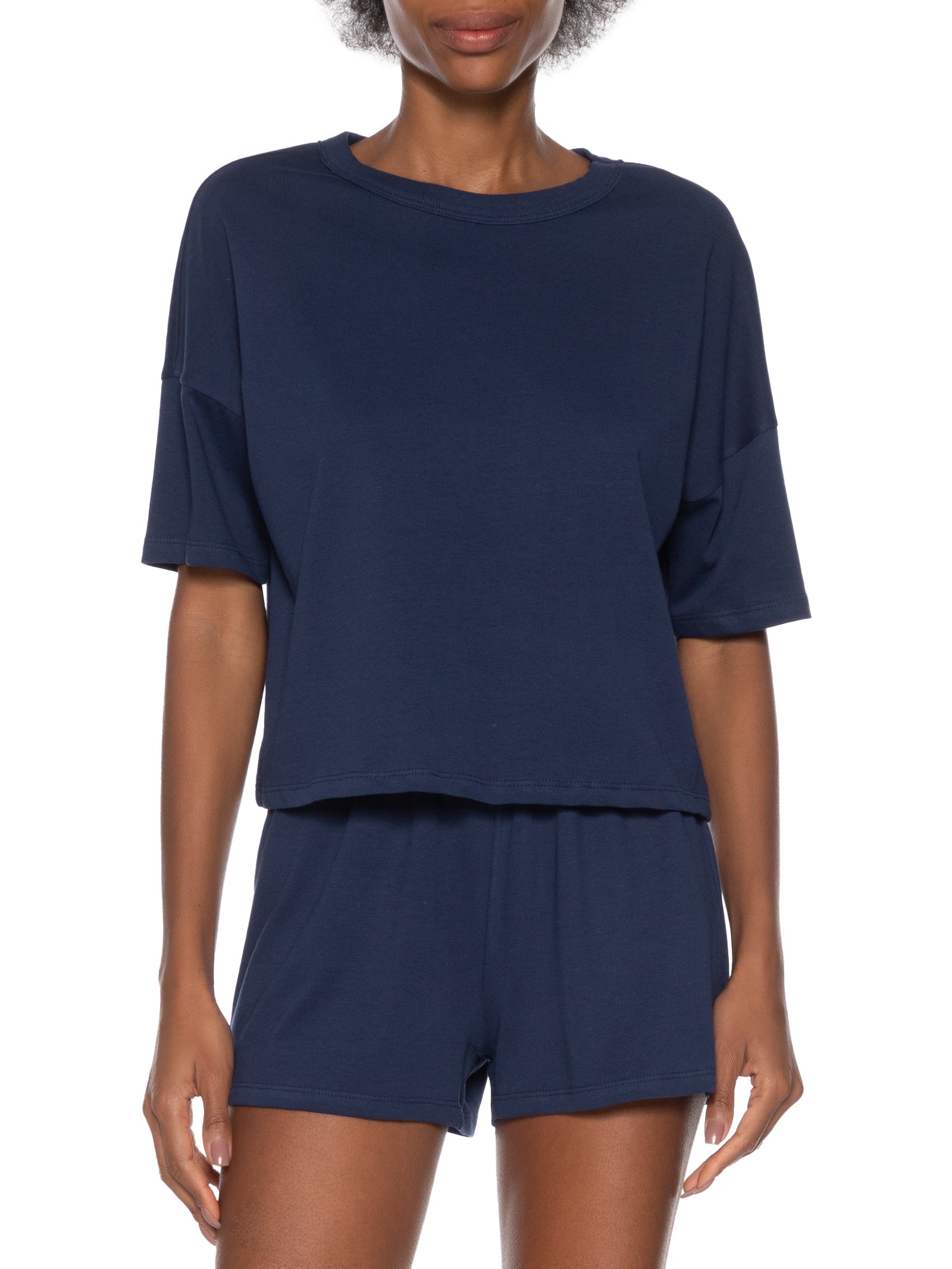 Pijama Feminino Meia Malha Azul Hering Intimates