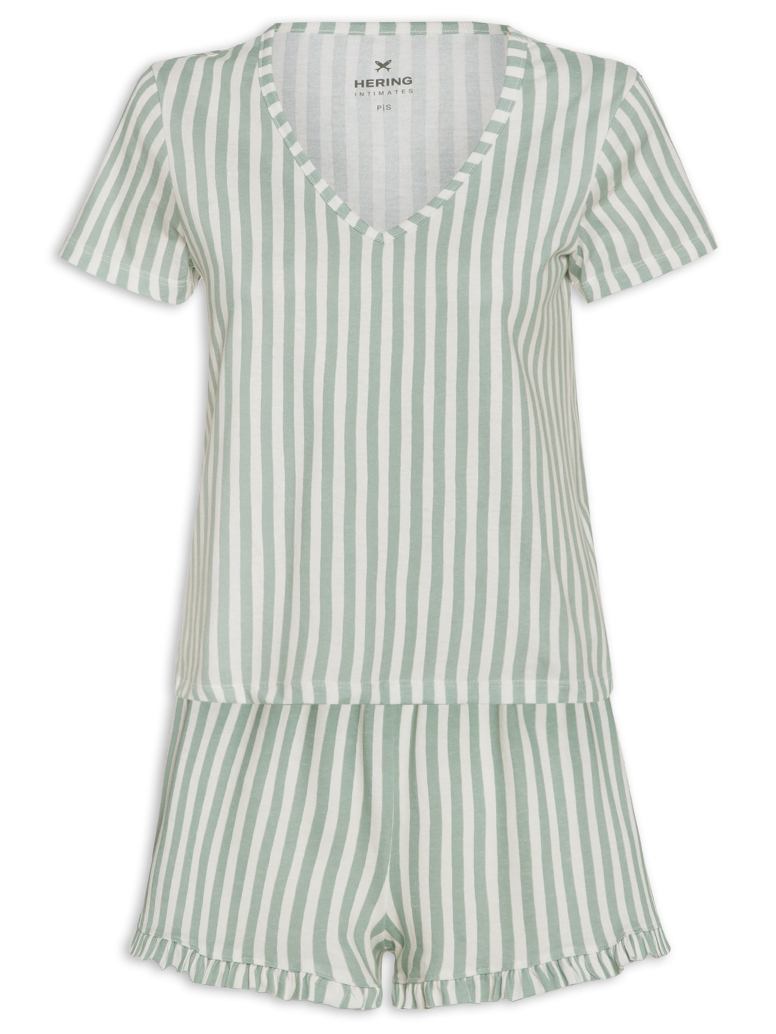 Pijama Feminino Meia Malha Branco Hering Intimates