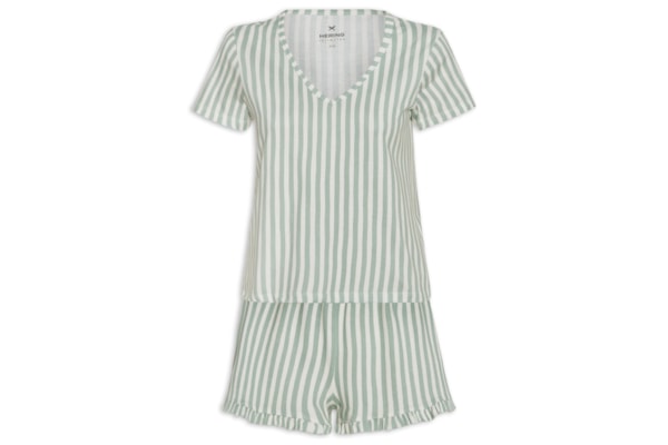 Pijama Feminino Meia Malha - Branco