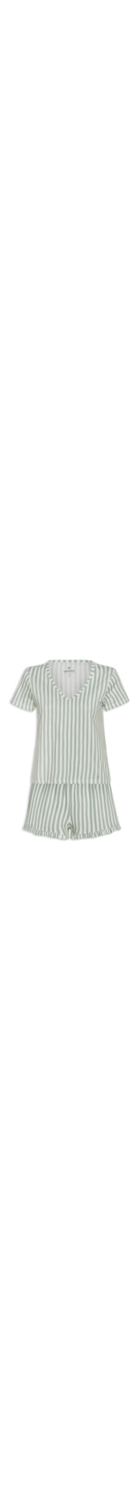 Pijama Feminino Meia Malha - Branco