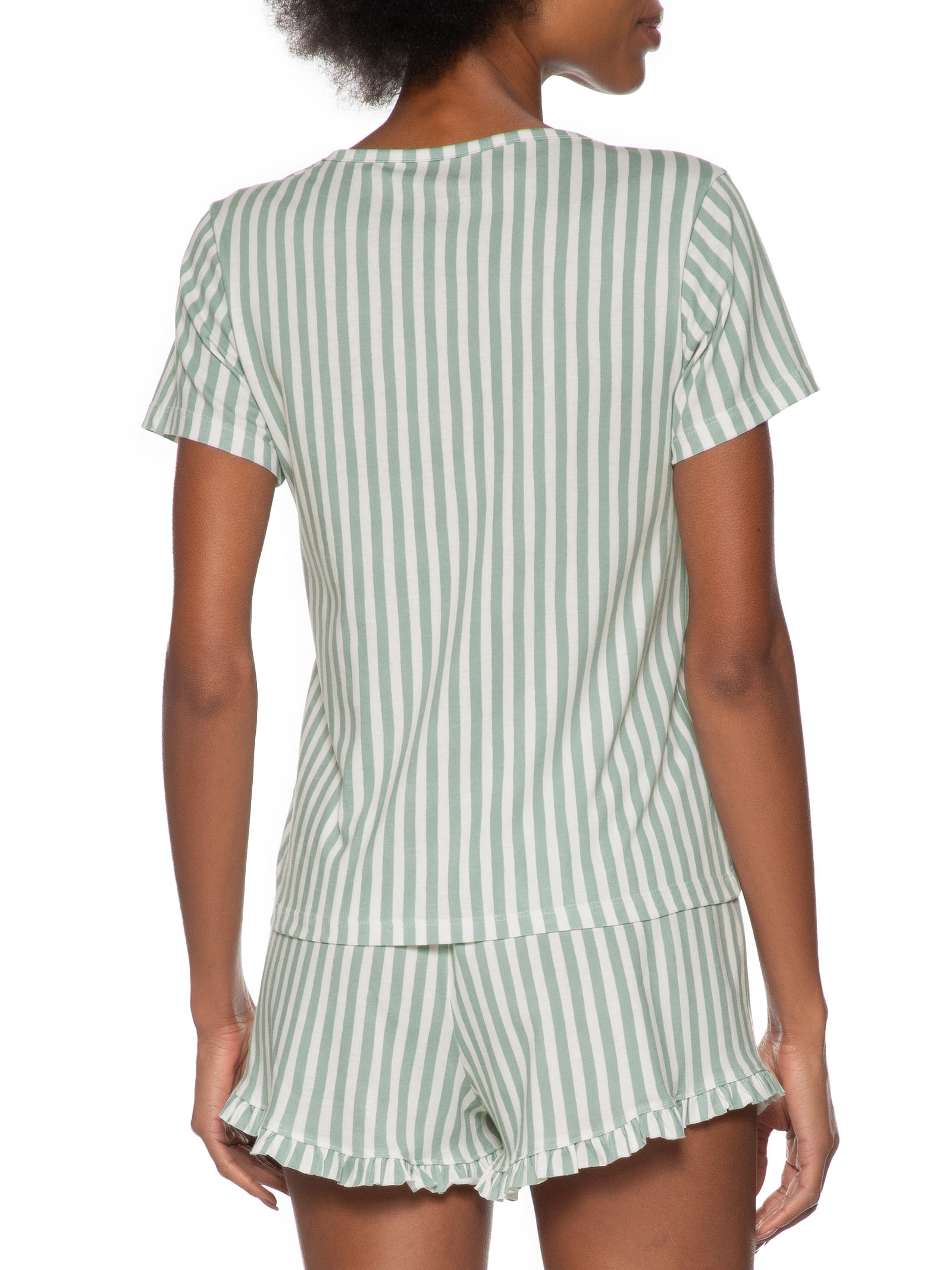 Pijama Feminino Meia Malha Branco Hering Intimates