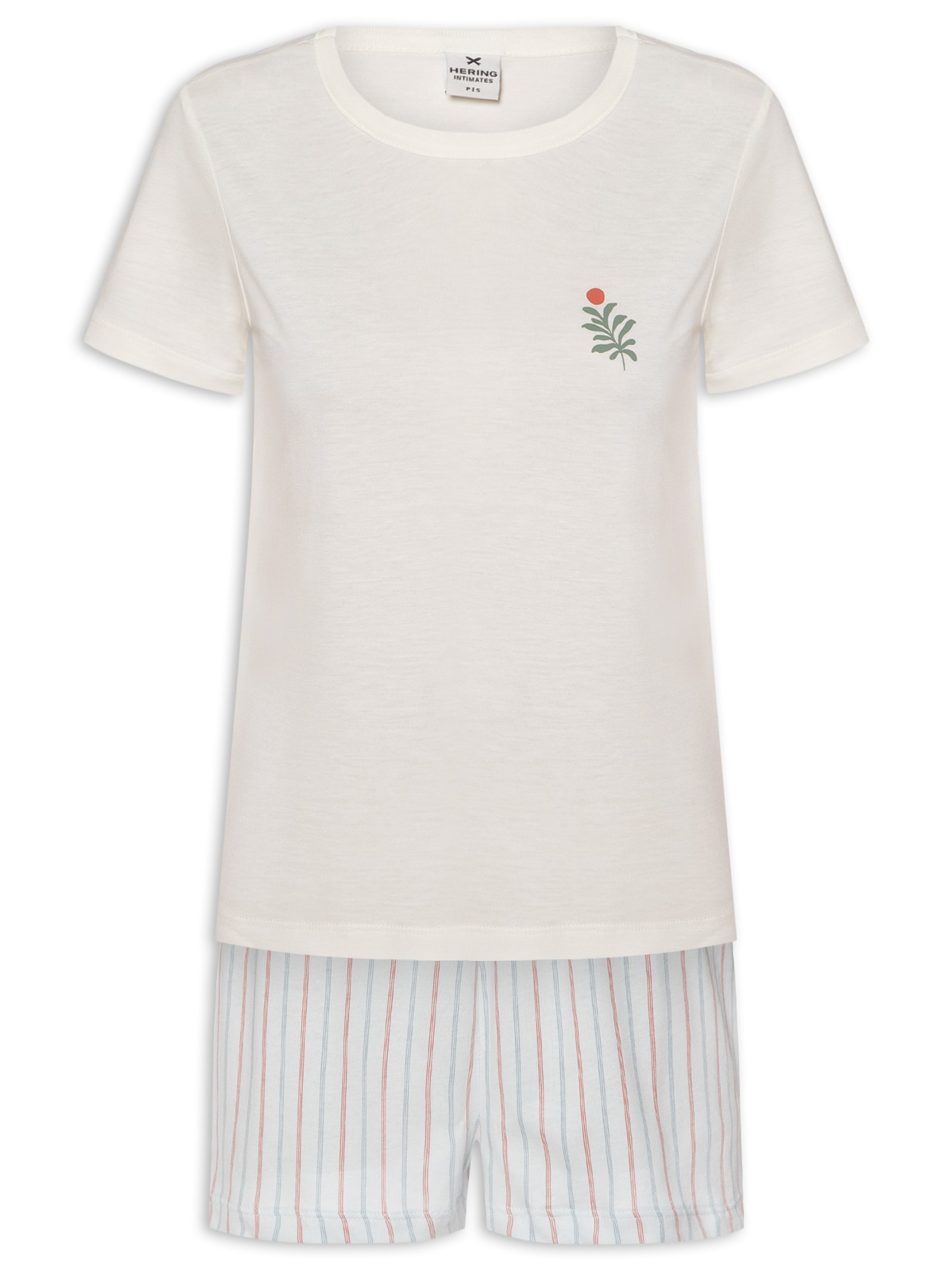 Pijama Feminino Meia Malha Branco Hering Intimates