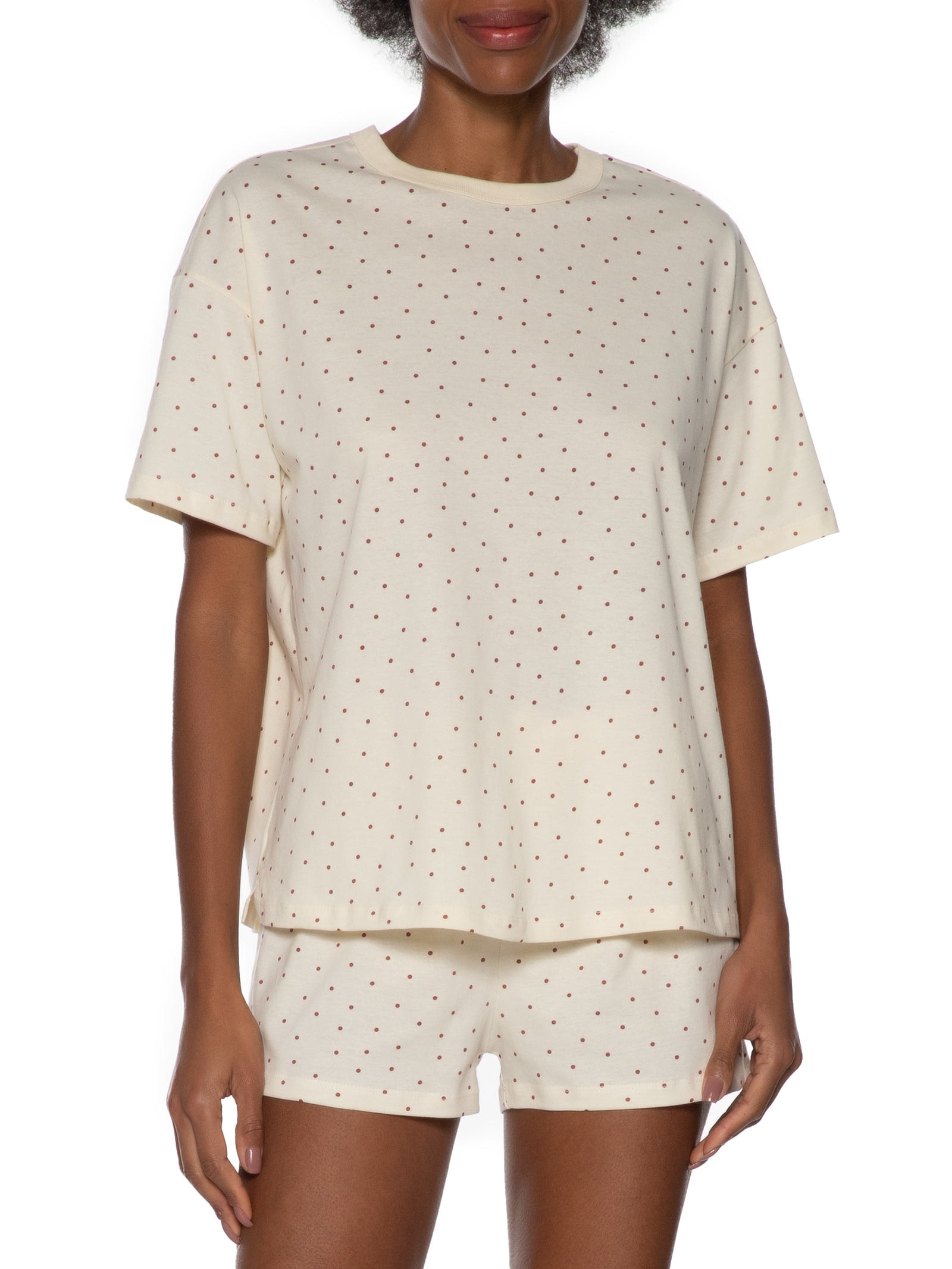 Pijama Feminino Meia Malha Off White Hering Intimates