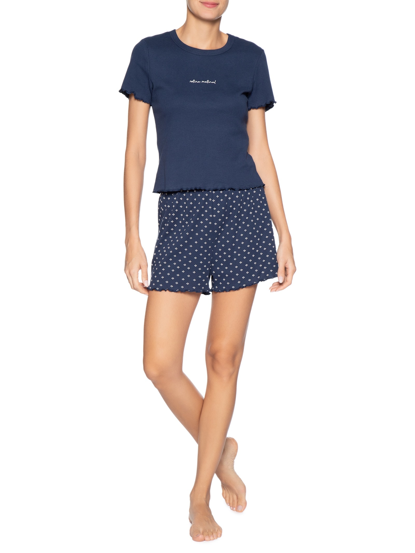 Pijama Feminino MM Azul Hering Intimates