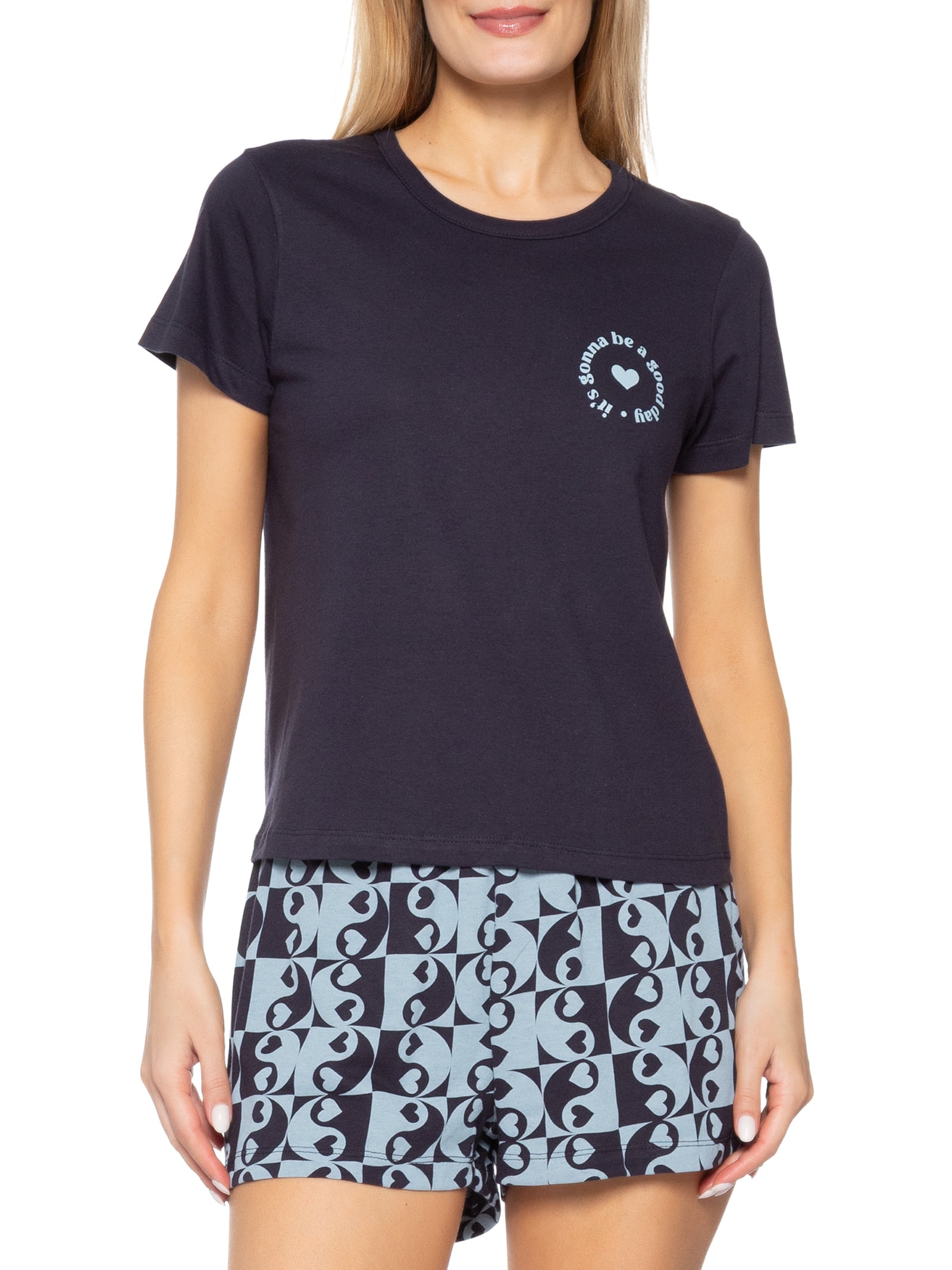 Pijama Feminino MM Azul Hering Intimates