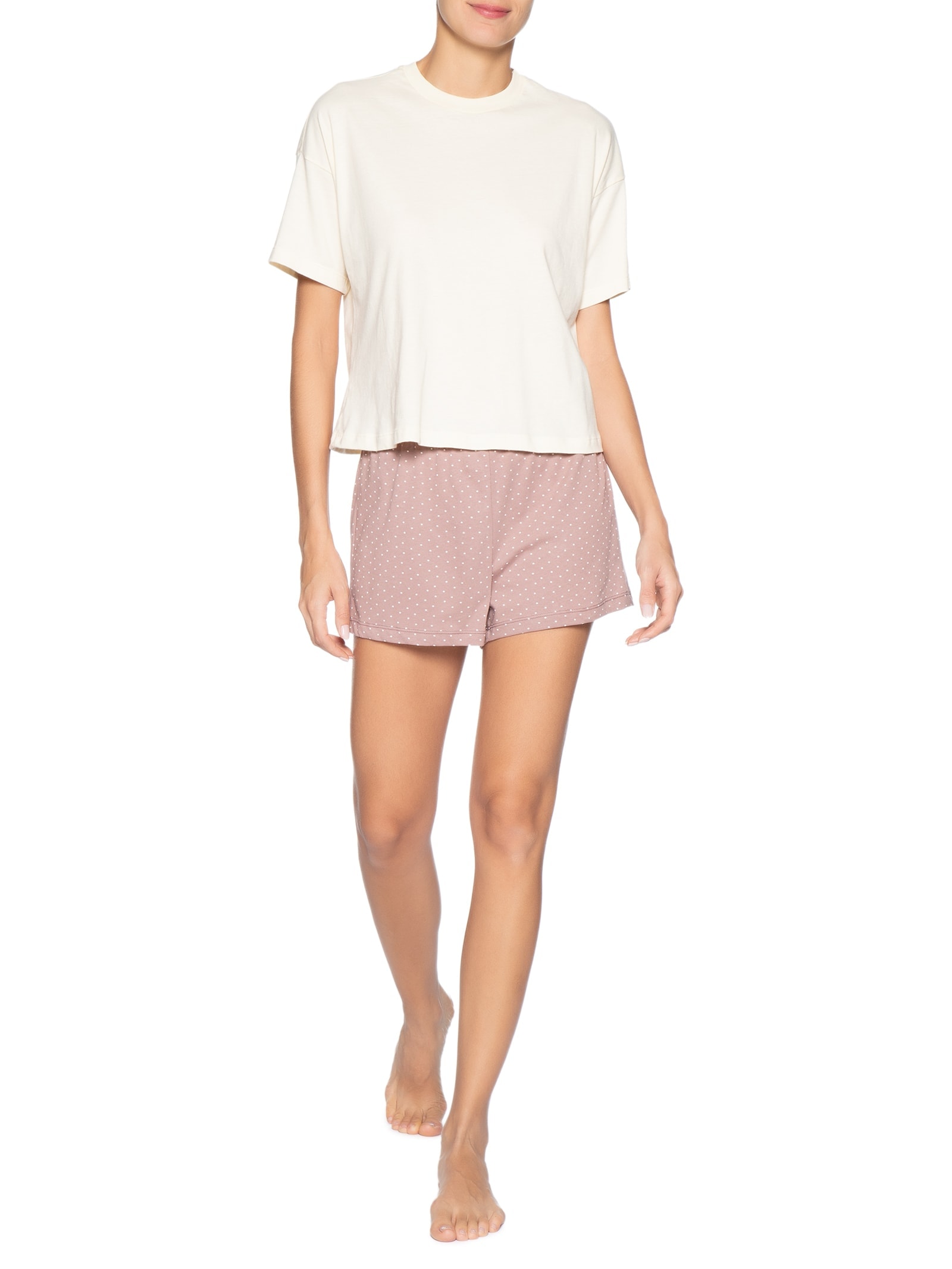 Pijama Feminino MM Bege Hering Intimates