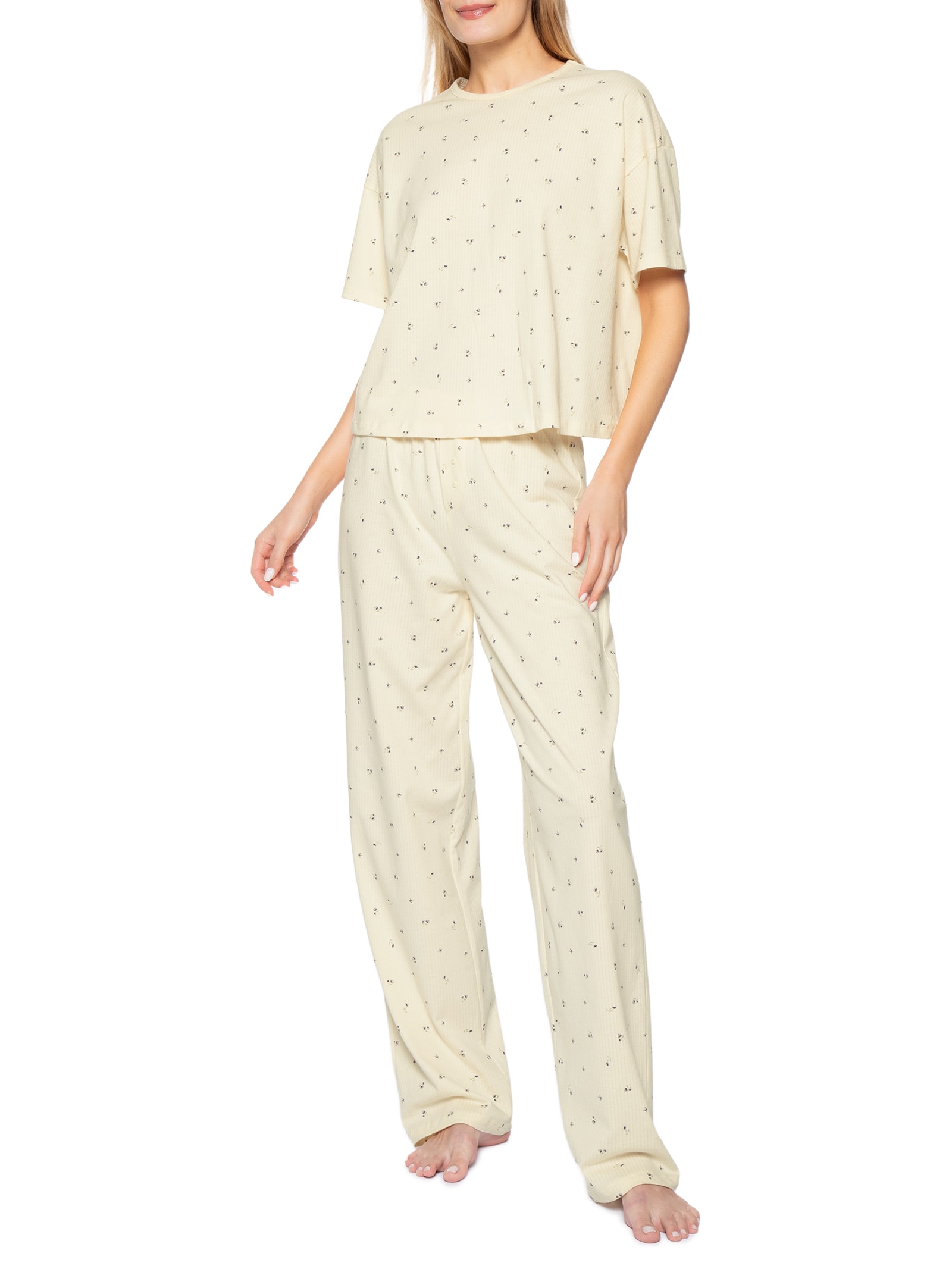 Pijama Feminino MM Bege Hering Intimates