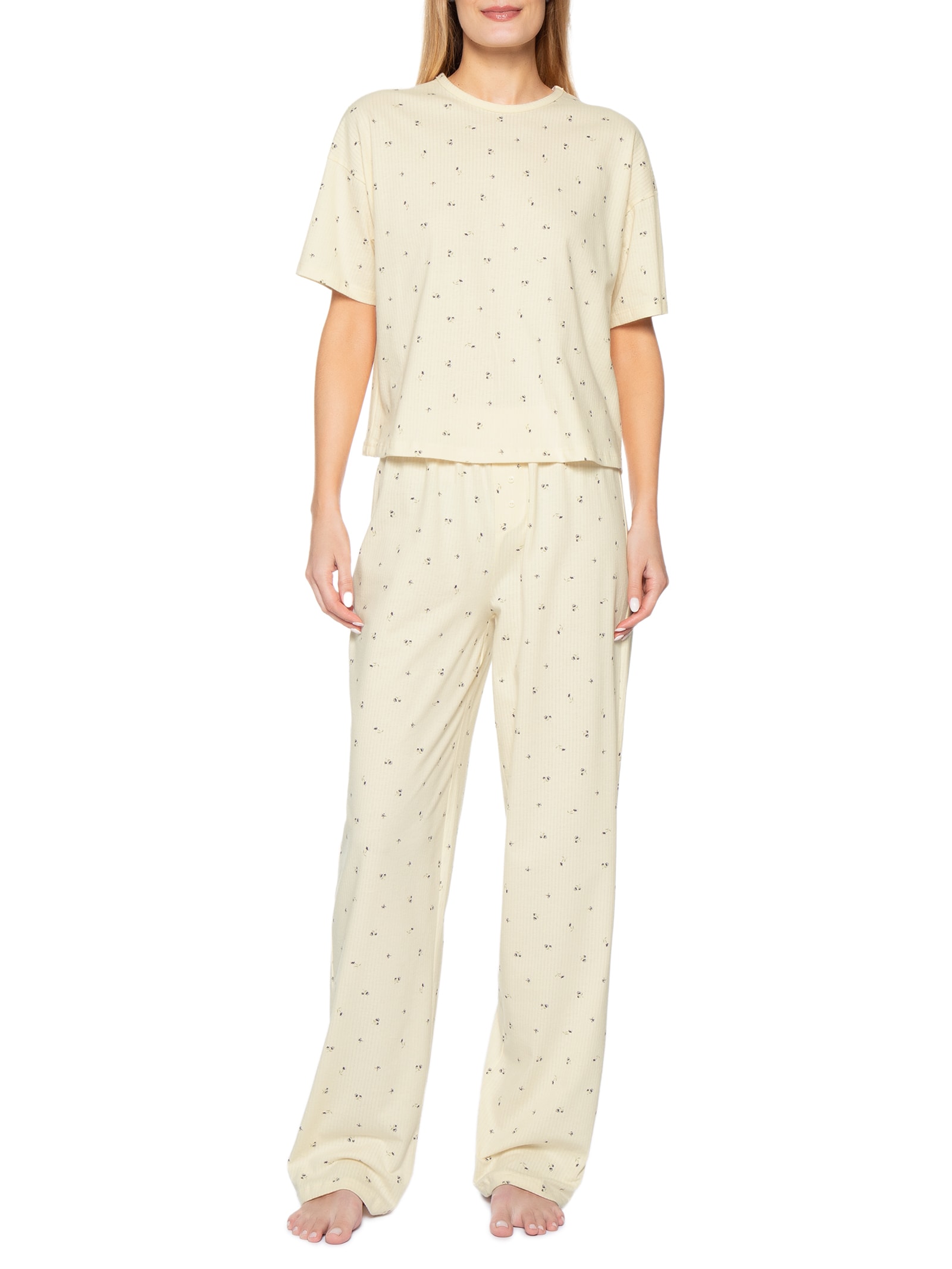 Pijama Feminino MM Bege Hering Intimates