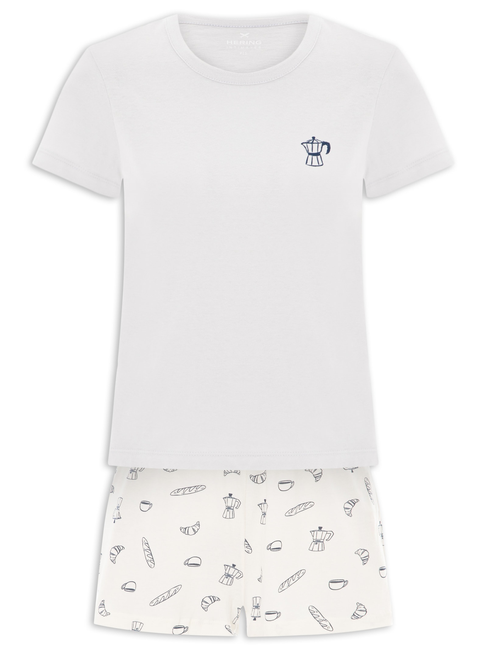 Pijama Feminino MM Cinza Hering Intimates