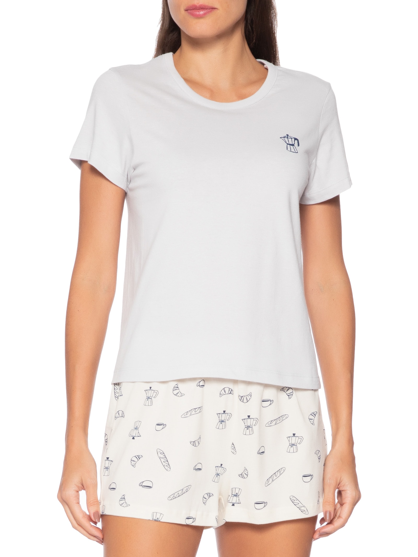 Pijama Feminino MM Cinza Hering Intimates