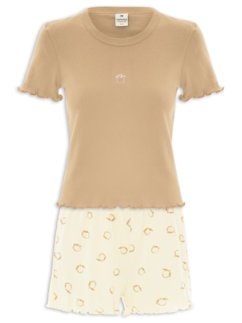 Pijama Feminino MM - Marrom