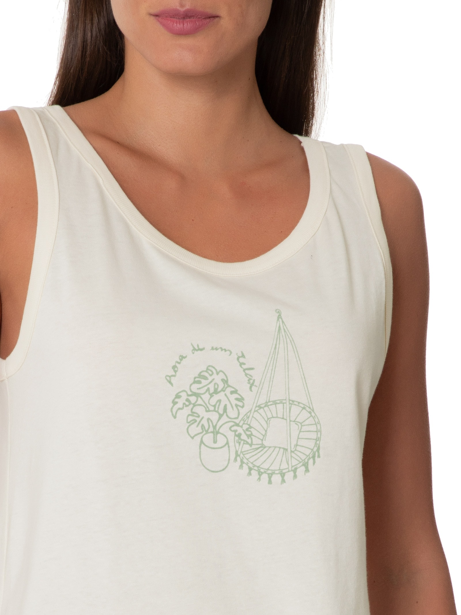 Pijama Feminino Regata Com Shorts Off White Hering Intimates