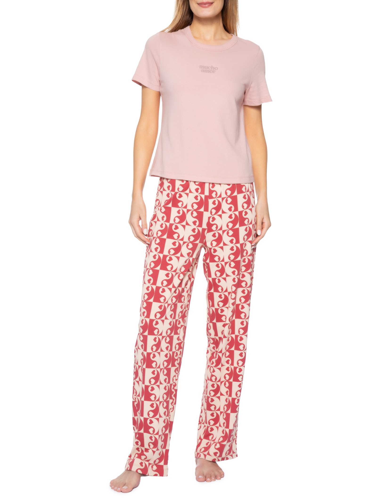 Pijama Feminino Rosa Hering Intimates
