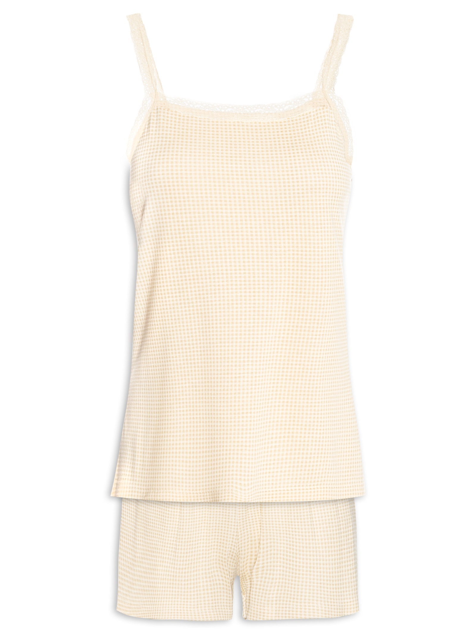 Pijama Feminino Sem Manga Amarelo Hering Intimates