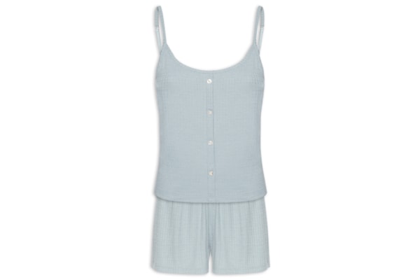 Pijama Feminino Sem Manga - Azul