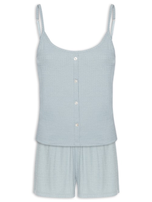 Pijama Feminino Sem Manga – Azul